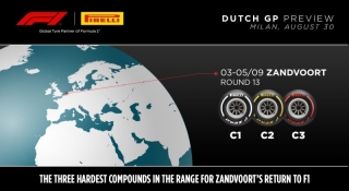 Pirelli confirma los neumáticos que se utilizarán en el Gran Premio de F1 de Holanda, del próximo domingo