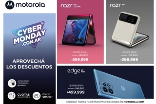 Marketing. Motorola anuncia los beneficios y descuentos en smartphones por el actual Cybermonday