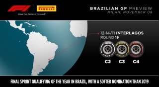 Pirelli Sports confirma los neumáticos que se utilizarán en el GP de F1 de Brasil, el fin de semana próximo