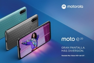 Marketing. Motorola Argentina lanza en nuestro mercado el moto e20, del que destaca la experiencia en el entretenimiento 