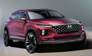 Hyundai muestra nuevas figuras de la quinta generación de la SUV Santa Fe, que se lanzará mundialmente en febrero próximo