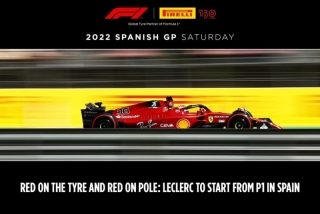 F1. Charles Leclerc, con Ferrari, larga en la punta, en el Gran Premio de España