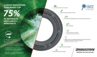 Bridgestone da a conocer que crea neumáticos con un 75% de materiales reciclados y renovables