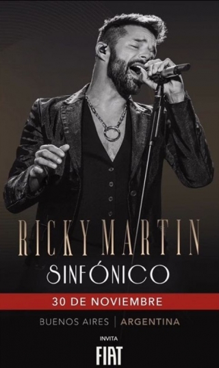 Fiat acompaña el show “Ricky Martin Sinfónico”, que realiza el artista en Buenos Aires