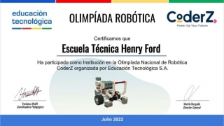 Dos equipos de la Escuela Técnica Henry Ford ganaron la Olimpíada Nacional de Robótica Virtual
