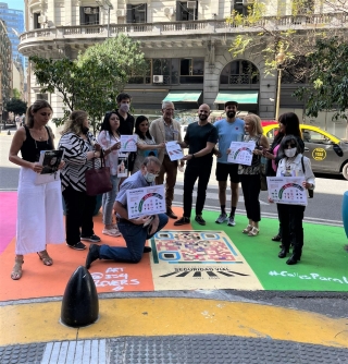 Se inauguró en la Ciudad de Buenos Aires una obra de arte, en el marco de la Nueva Década de Acción de Seguridad Vial 